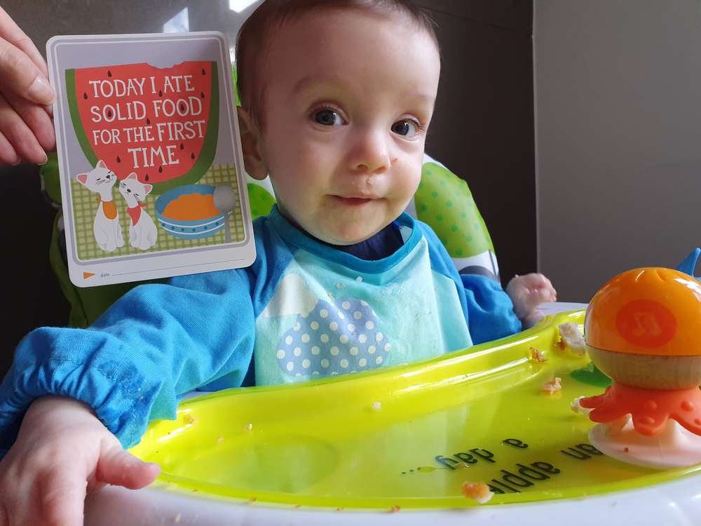 Seth in highchair